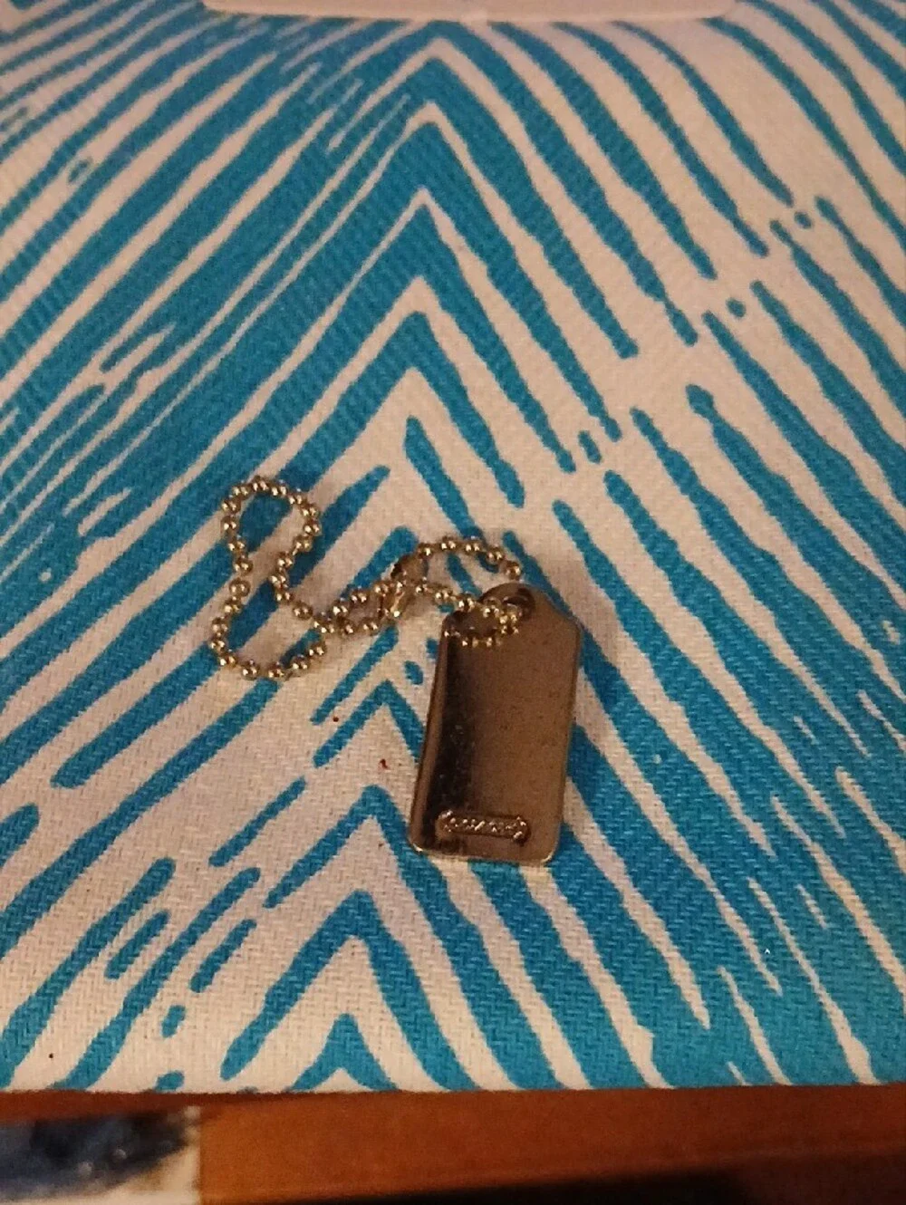 Coach Silver-tone Logo Tag